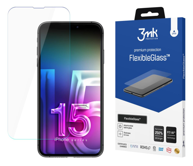 3MK FlexibleGlass iPhone 15 Pro Max 6,7 Szkło hybrydowe 3M005241 - 1173092 - zdjęcie